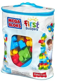 Fisher Price MEGA BLOCKS FIRST BUILDERS TORBA NA ZAMEK 60 ELEMENTÓW 65541084155 - Klocki - miniaturka - grafika 2