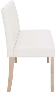 vidaXL Ławka, 139,5 cm, kremowa, sztuczna skóra vidaXL - Ławki do przedpokoju - miniaturka - grafika 6