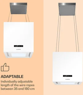 Klarstein Kronleuchter Smart CGCH3-Kronl-Sm-WH - Okapy kuchenne - miniaturka - grafika 6