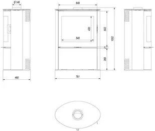 Ekoprojekt 300 Piec wolnostojący koza 10kW AB z panelami kaflowymi biały spełnia anty-smogowy 30065535 - Piece wolnostojące - miniaturka - grafika 2