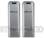 Pendrive - PNY 2 x Elite Steel 64GB (ZES1228114) - miniaturka - grafika 1