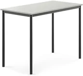 Meble do szkół i przedszkoli - AJ Produkty Stół BORS, 1200x700x900 mm, laminat szary, antracyt - miniaturka - grafika 1