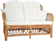Sofy ogrodowe - vidaXL 2-osobowa sofa, jasnobrązowa, rattanowa 325474 - miniaturka - grafika 1
