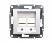 Gniazdka elektryczne - Schneider Sedna płytka do 2xRJ45 AMP Molex krem SDN4400623 - miniaturka - grafika 1