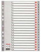 Przekładki do segregatorów - Esselte Przekładki PCV szare A4 1-20 100107 - miniaturka - grafika 1