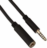 Kable - Delock Kabel przedłużający jack 4,4 mm 5-pinowy wtyk do gniazda 0,5 m czarny 85795 - miniaturka - grafika 1