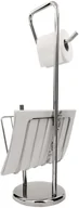 Stojaki i wieszaki na papier toaletowy - Ridder RIDDER Uchwyt toaletowy Canberra 2-w-1, chromowy - miniaturka - grafika 1