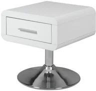 Szafki nocne - AC Design Furniture 47909 stolik nocny Josefine z 1 szufladą, biały wysoki połysk 47909 - miniaturka - grafika 1
