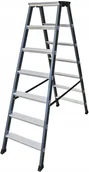 Drabiny - Krause Drabina dwustronna Sepro Anod. 2x7 stopni - miniaturka - grafika 1