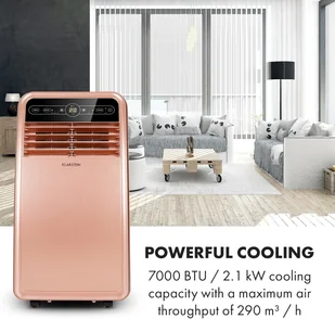 Klarstein Metrobreeze New York Smart 7k, klimatyzator przenośny, 7000 BTU/2,1 kW, klasa efektywności energetycznej A, pilot zdalnego sterowania DXJ2-MtrbrzNYSmrt7KW - Klimatyzatory - miniaturka - grafika 15