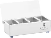 Pozostałe akcesoria barmańskie - Royal Pojemnik barmański na dodatki do drinków stal nierdzewna 4 x 0,4 l Catering RCCBSP 4 - miniaturka - grafika 1