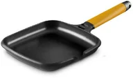 Patelnie - Fundix Patelnia do grillowania fundix powlekana wykonana z odlewu aluminiowego indukcja pomarańczowym ze zdejmowanym uchwytem, 27 x 27 cm F5-IP27 - miniaturka - grafika 1