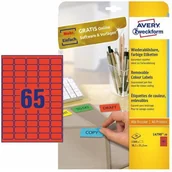 Papier do drukarek - Avery Zweckform Zweckform Usuwalne etykiety kolorowe 38.1 x 21.2 mm czerwone L4790-20 L4790-20 - miniaturka - grafika 1