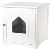 Kuwety dla kotów - Trixie Kuweta chatka 49 × 51 × 51 cm biała - miniaturka - grafika 1