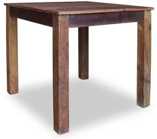 vidaXL Stół do jadalni, lite drewno z recyklingu, 82x80x76 cm - Stoły - miniaturka - grafika 4