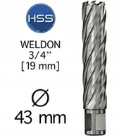 Wiertła - HSS Fi 43 x 55 mm Frez Trepanacyjny Wiertło rurowe - miniaturka - grafika 1