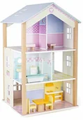 Domki dla lalek - Small Foot by Legler Small Foot 11192 obrotowy domek dla lalek z drewna z 3 półkami, drzwi przesuwne i obrotowa szyba na podłodze, wspomaga kreatywność dzieci, w tym meble, piękny prezent dla prawdziwych fanów lalek od 3 - miniaturka - grafika 1