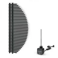 Grzejniki łazienkowe - WARMTEC Grzejnik łazienkowy elektryczny 50x125 cm CIRCULO Warmtec antracyt/czarny CIRCULO-500X1250-A-EL - miniaturka - grafika 1