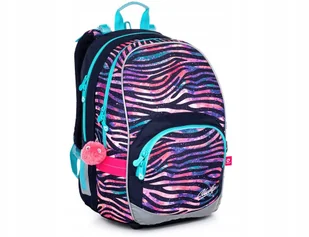 Topgal Dziewczęcy plecak w paski zebra KIMI 21010 G - Plecaki szkolne i tornistry - miniaturka - grafika 2