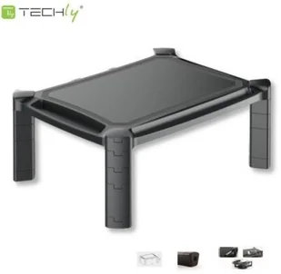 Techly Techly Podstawka pod monitor do 32cali, plastikowa regulowana, czarna - Akcesoria do monitorów - miniaturka - grafika 3