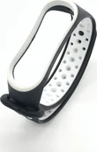 Akcesoria do smartwatchy - Techonic Opaska pasek Dots do Xiaomi Mi Band 4 Mi Band 3 czarno-biały DOTS MI BAND STRAP BLACK WHITE - miniaturka - grafika 1