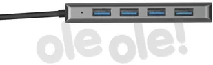 Trust Wejście USB Halyx USB-C/4x USB 3.2 23328) Srebrny - Huby USB - miniaturka - grafika 2