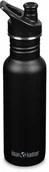 Shakery i bidony sportowe - Klean Kanteen Klean Kanteen Classic Narrow Bottle 532ml with Sport Cap, czarny  2022 Bidony 1008432 - miniaturka - grafika 1