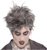 Dodatki do strojów karnawałowych - Amscan Peruka party "Zombie", czarno-siwy 842240-55 - miniaturka - grafika 1