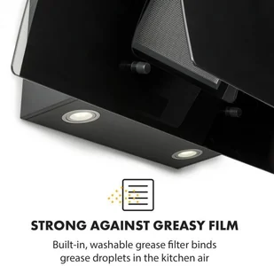 Klarstein Sabia 90 Czarny (CGCH2-Sabia-90-B) - Okapy kuchenne - miniaturka - grafika 9