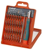 Zestawy narzędziowe - EXTOL PREMIUM Zestaw śrubokręt precyzyjny z bitami, 32szt 8819105 - miniaturka - grafika 1