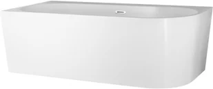 Corsan Wanna narożna Intero lewa 160 cm z szeroką krawędzią i wykończeniem czarnym 648714 - Wanny - miniaturka - grafika 3