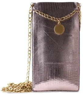 PURO GLAM Chain - Etui uniwersalne do smartfonów z 2 kieszeniami na karty w/gold chain XL (brązowy) PGPCCHAIN3XL - Etui i futerały do telefonów - miniaturka - grafika 2