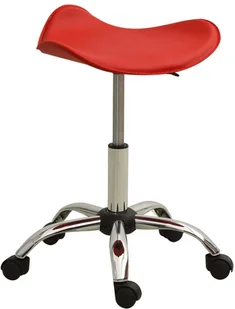 Fotel biurowy, krzesło biurowe vidaXL Krzesło biurowe, czerwone, obite sztuczną skórą - Fotele i krzesła biurowe - miniaturka - grafika 2