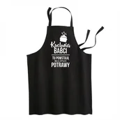 Koszulki męskie - Kuchnia babci to tu powstają najlepsze potrawy - fartuch z nadrukiem - miniaturka - grafika 1