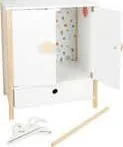 Akcesoria dla lalek - Small Foot Drewniana Szafka na ciuchy dla lalek Biała 325331-uniw - miniaturka - grafika 1