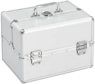 Kosmetyczki, organizery i kuferki - Kuferek na kosmetyki, 22 x 30 x 21 cm, srebrny, aluminiowy - miniaturka - grafika 1