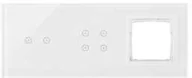 Wyłączniki światła i elektryczne - Simon Panel dotykowy Simon 54 Touch DSTR3240/70 3 moduły 2 pola dotykowe poziome 4 pola dotykowe otwór na osprzęt Simon 54 biała perła - miniaturka - grafika 1