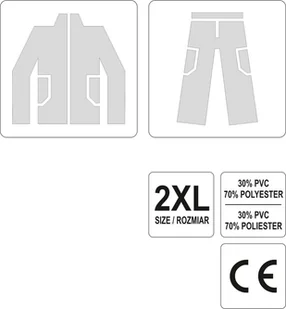 VOREL KOMPLET MORO PRZECIWDESZCZOWY ROZ.XXL 74647 74647 - Odzież robocza - miniaturka - grafika 3