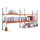 Szafy i regały magazynowe - B2B Partner Regał paletowy 5500x2700x800 mm, 3 piętra, dodatkowy 141262 - miniaturka - grafika 1