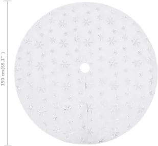 vidaXL vidaXL Luksusowa osłona pod choinkę, biała, 150 cm, sztuczne futro - Pozostałe akcesoria świąteczne - miniaturka - grafika 7