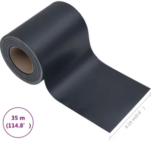 vidaxl Osłona na ogrodzenie ogrodowe, PVC, 35x0,19 m, ciemnoszara, mat! 147867 - Ogrodzenia - miniaturka - grafika 10