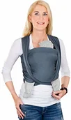 Chusty do noszenia dzieci - Hoppediz Chusta do noszenia dla niemowląt "Ultralekka jakość", łącznie z instrukcją wiązania, Hamburg stone 4,60 m - miniaturka - grafika 1