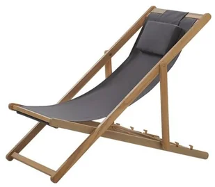 Beliani Leżak ogrodowy szary AVELLINO - Leżaki ogrodowe - miniaturka - grafika 4