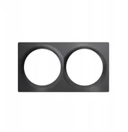 Sterowniki i przekaźniki - Fibaro Walli ramka ozdobna 2x czarna FG-Wx-PP-0003-8 - miniaturka - grafika 1