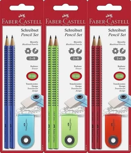 Faber Castell Zestaw Grip & Sleeve 2 ołówki i gumka - Ołówki - miniaturka - grafika 2