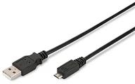 Kable USB - Ewent kabel USB 2.0 wtyczka typ A/O szer./Micro USB Port, ładowania i synchronizacji do smartfona Samsung Galaxy, urządzeń nawigacyjnych, aparaty cyfrowe, MP3, podwójnie ekranowany, AWG 28, z miedzi, EW-UAB (EW-UAB-010-MC) - miniaturka - grafika 1
