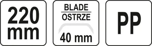 YATO CYKLINA Z TWORZYWA SZEROKOŚĆ OSTRZA 40 MM YT-75465 - Pozostałe narzędzia ogrodowe - miniaturka - grafika 5