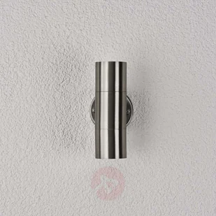 Lampenwelt 2-punktowa zewnętrzna lampa ścienna Hakan stal - Lampy ogrodowe - miniaturka - grafika 4