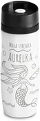 Kubki termiczne - Murrano Kubek Termiczny Termos Biały Syrenka GRAWER KUB-B-029 - miniaturka - grafika 1
