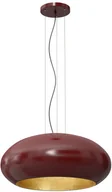 Lampy sufitowe - Luminex lampa wisząca Oval 1 E27 burgund/złota 70cm 1688 - miniaturka - grafika 1